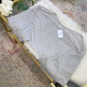 Logo by Lori Goldstein Lace Cover Up Top Chiffon Long sleeves size  XL/1X Rare